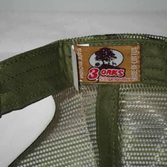 New 3 Oaks Adjustable Camo / Camo Net Back Fishing Baseball Cap,Snap Adjust#763 - Picture 10 of 10